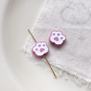 2#Puppy footprints-rose red (one)