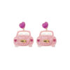 Wholesale Valentine's Day Pink Wedding Car Acrylic Earrings
