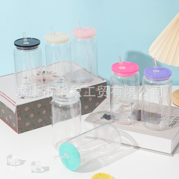 Wholesale PC plastic cup 16oz jelly colored single-layer plastic cup