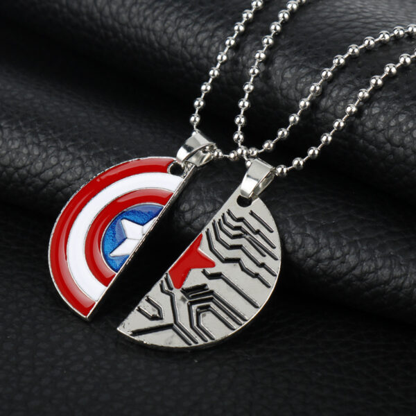 O1CN01REaLCz1YN7VboSe5k_2217676353046-0-cib Wholesale Cross-Border New Hot Anime Peripheral Sales Avengers Necklace European and American Personalized Couple Brother Pendant Accessories