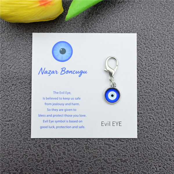 Wholesale Alloy Blue Evil Eye Keychain