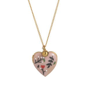 Purple flower love necklace