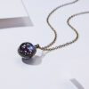 Wholesale Galaxy Nebula Universe Luminous Double sided Starry Sky Necklace