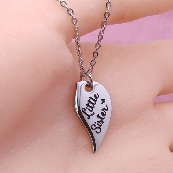 Wholesale Stainless steel heart-shaped puzzle letter necklace set