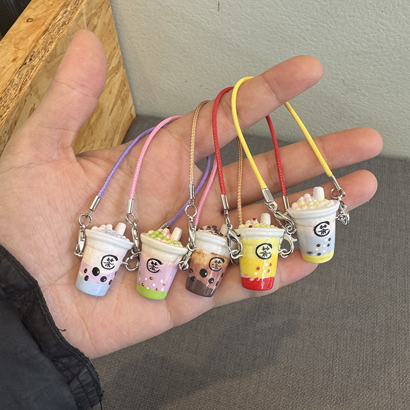 Wholesale Doll House dollhouse Mini Emulation Milk Tea C Doll Doll Aessories Miniature Scene Pendant