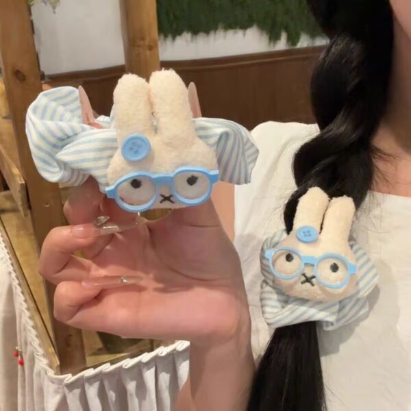 Wholesale pink striped glasses wearing cartoon headband