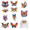 Wholesale Cross-border butterfly logo clothes hot label in stock wholesale heat transfer paste diy white ink hot stamping printing
