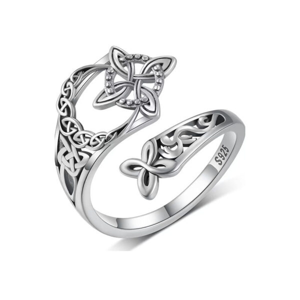 Wholesale Zinc alloy geometric cross hollow open ring