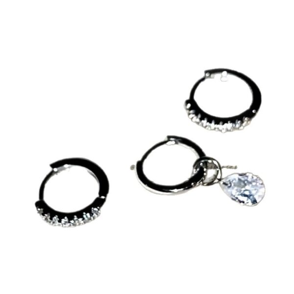 Wholesale Super Flash Cross Tassel Round Diamond Earrings