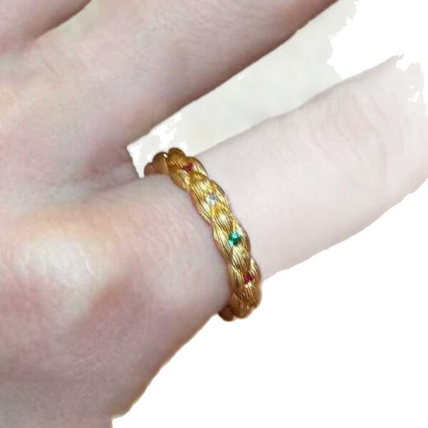 Wholesale Vintage floral branch open ring stackable gold index finger ring