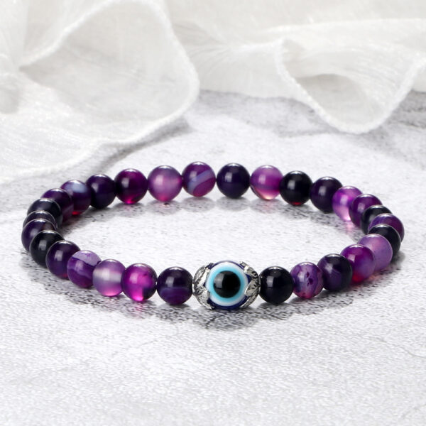 Wholesale Devil's Eye bracelet blue eye beads alloy flower holder bracelet