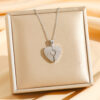Wholesale Opening and closing heart-shaped wings with diamond studded titanium steel necklace