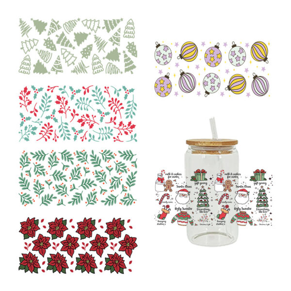 Wholesale UV Transfer Paste Glass Crystal Label Crystal Paste Cross-border Special Paste for 16oz Glass Cup 23cmX11cm