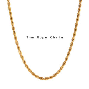 3mm twist chain necklace 45+5cm