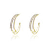 Wholesale Cool Full Diamond Hoop Earrings Exaggerated Large Earrings