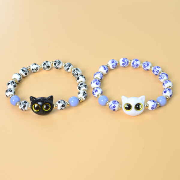 Wholesale Ceramic Jewelry Cat Bracelet Single Circle Niche Ethnic Style Handmade Beaded Bracelet