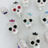 Wholesale Heavy-Duty Alloy Crown Ghost Skull Four-Hole Loose 3D Crystal Beads