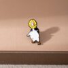 Wholesale Cartoon cute creative sunflower big white goose brooch