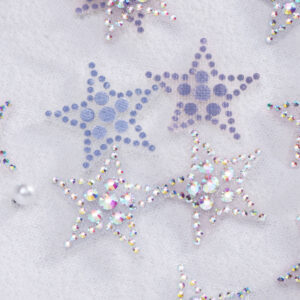 Wholesale Lace mesh pentagram rhinestone DIY Patches