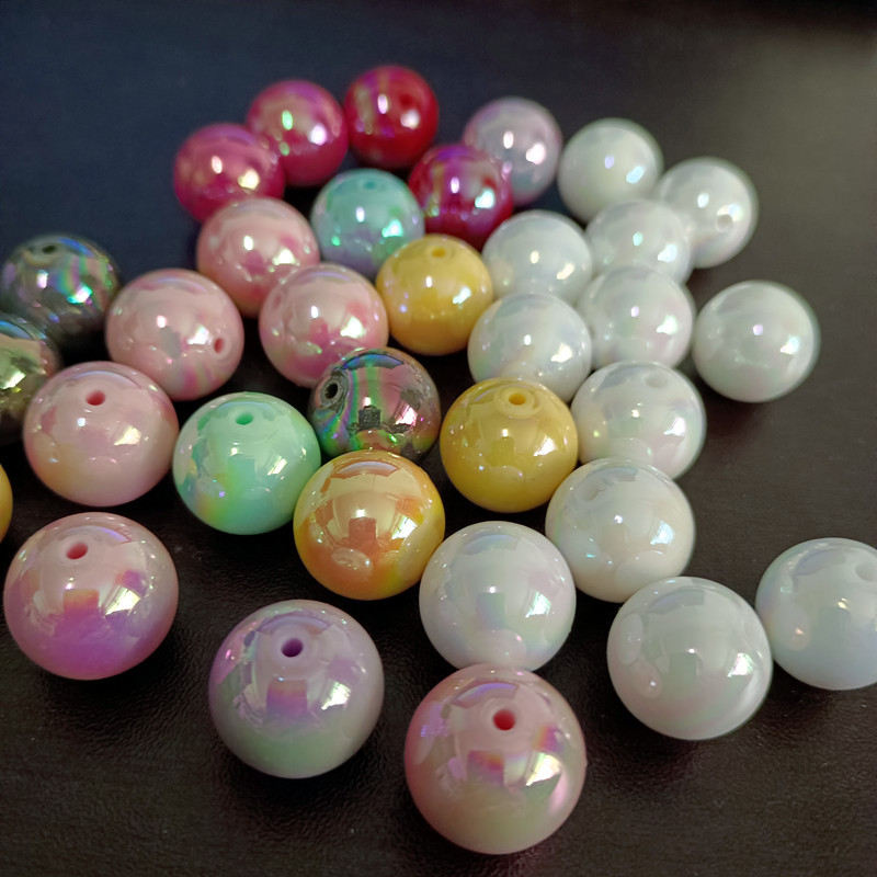 Wholesale 16mm acrylic colorful round beads DIY handmade beads