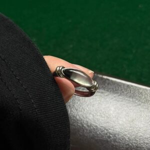 O1CN01RS8NGB1mGA4dEY5Pl_2215649434926-0-cib Wholesale Minimalist Retro Oval Stone Open Ring Light Luxury Personality Ring