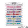 Wholesale Bohemian-style colorful polymer clay cross bracelet