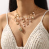 Wholesale N12517 Summer Ocean Elements Pearl Tassel Necklace Seaside
