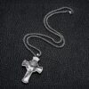 Wholesale Titanium Steel Retro Cross Pendant Necklace