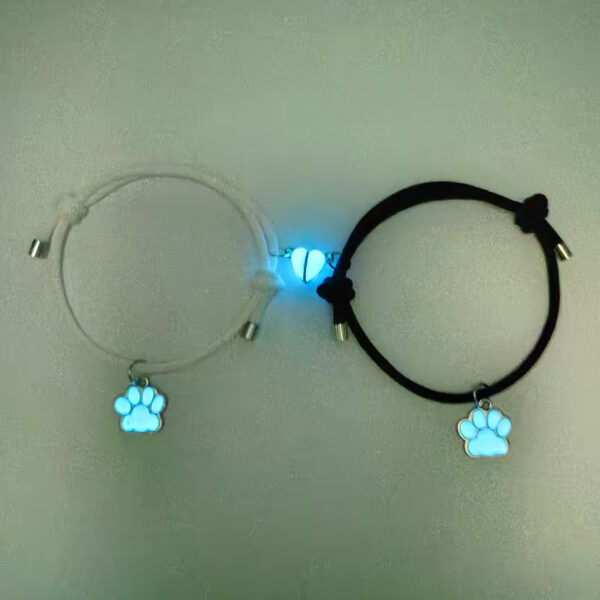 Wholesale Luminous Cat Paw Dog Paw Love Magnet Magnetic Friendship Bestie Gift Personalized Model