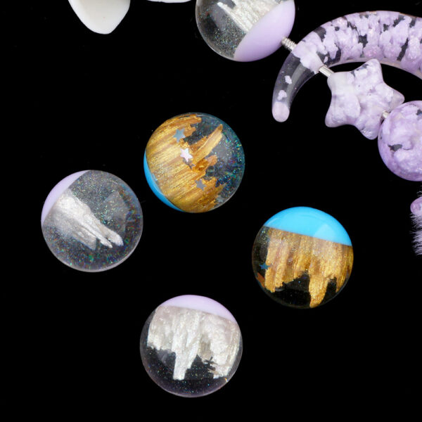 Wholesale Acrylic Beads in Beads Jinshan Yinshan Castle Half Hole Beads Pen Cap