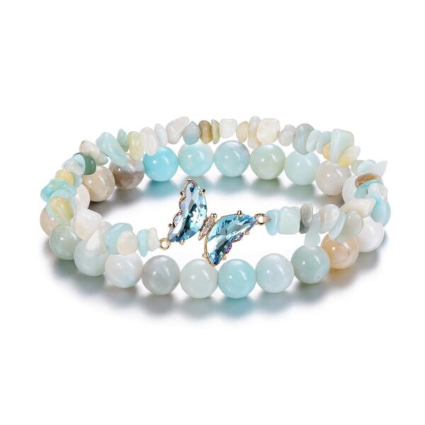 Wholesale Natural Amethyst Butterfly Pendant Bracelet