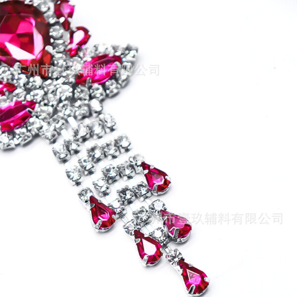 Wholesale 5.5CM Waterdrop Diamond Crystal Tassel DIY Patches
