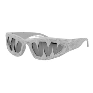 Silver frame white