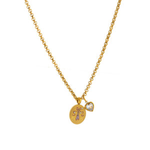 Ballet shoe necklace (with zircon)