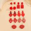 Wholesale Valentine's Day Soft Ceramic Romantic Love Earrings