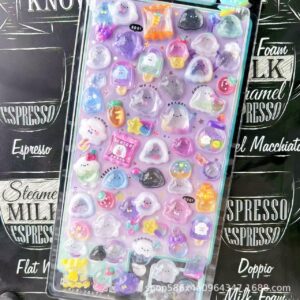 3d embossed stickers [cloud style]/pack