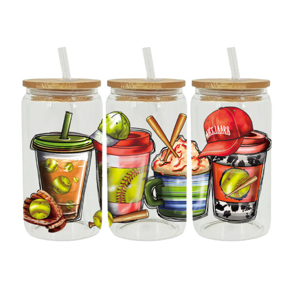 Wholesale Uv Transfer Sticker Glass Cup Crystal Label Crystal Sticker Cross-Border Exclusive for 16oz Glass Cup Special Sticker 23Cmx11Cm