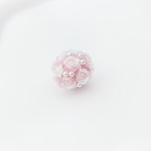 Pink flower ball (1 piece)
