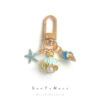 Wholesale Ocean Pearl Shell Sea Star Conch Metal Keychain