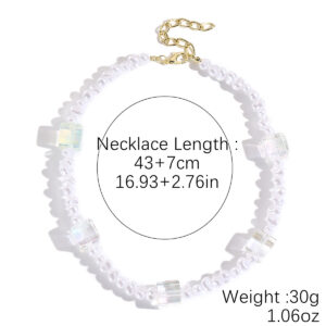 N2512-2 Odd-shaped pearl + white square