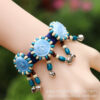 Wholesale Ethnic Style Lijiang Dali Bai Tie-dye Hand-sewn Fabric Blue Dyed Blue Cloth Bracelet Jewelry Miyuki