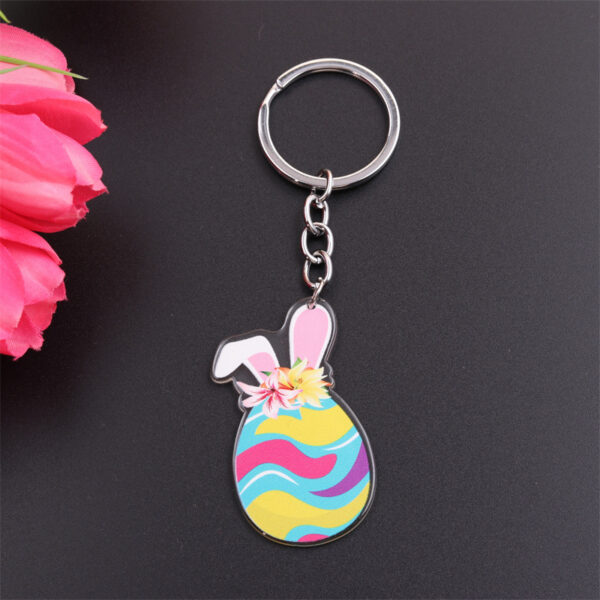 Wholesale Easter Rabbit Ear Easter Egg Keychain