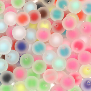 Wholesale Foreign Trade Export Grade 16mm Frosted Beads Acrylic Beads in Beads Straight Hole Design DIY Normcore Style Jewelry Accessories