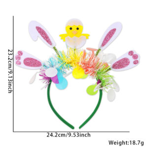 Pink rabbit ear rabbit claw / Color band headband (without light)