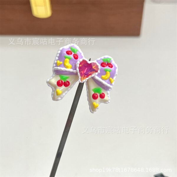 Wholesale Heavy Industry Pinch Bow Flower Zirconium Hand-painted Beads DIY Beaded Mobile Phone Chain Pendant Keychain Back Clip Accessories