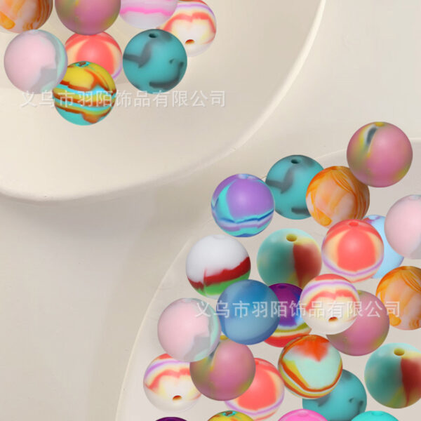 Wholesale 50PCS Rainbow Mixed Color Silicone Balls