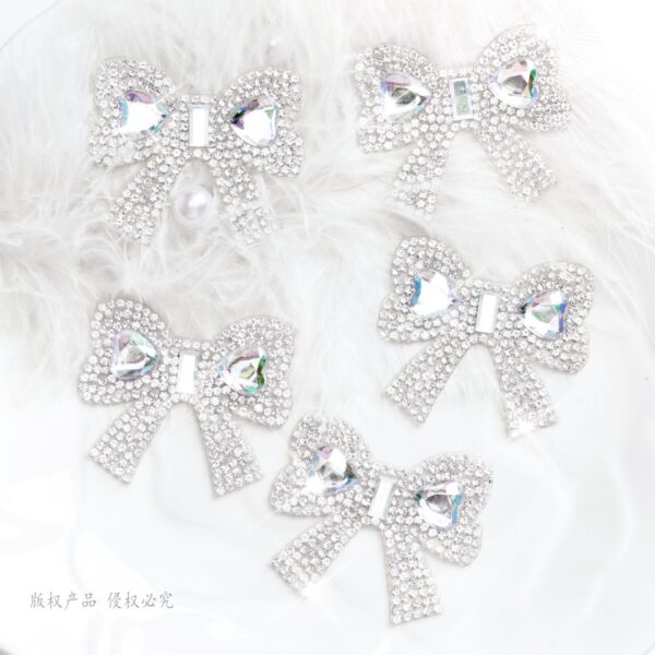 Wholesale Bowknot Rhinestone Self-Adhesive Hotfix Rhinestone DIY Handmade Shoe Clothing Bag Accessory Pattern Hotfix Rhinestone Sticker
