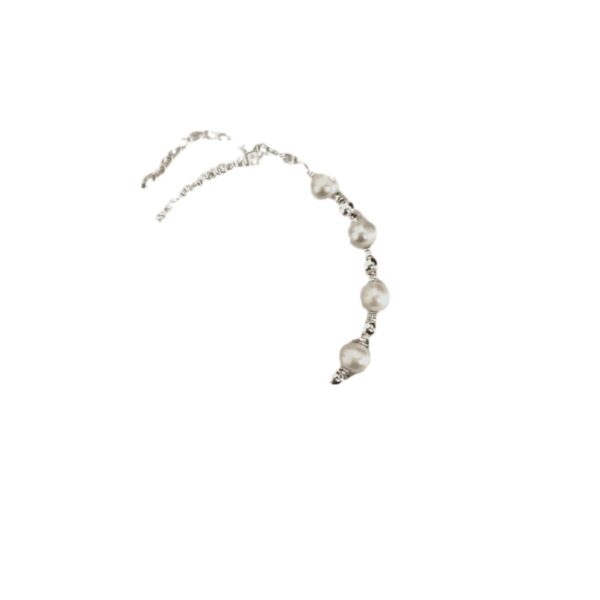 Wholesale Ballet Bow Pearl Love Shattered Silver Bracelet