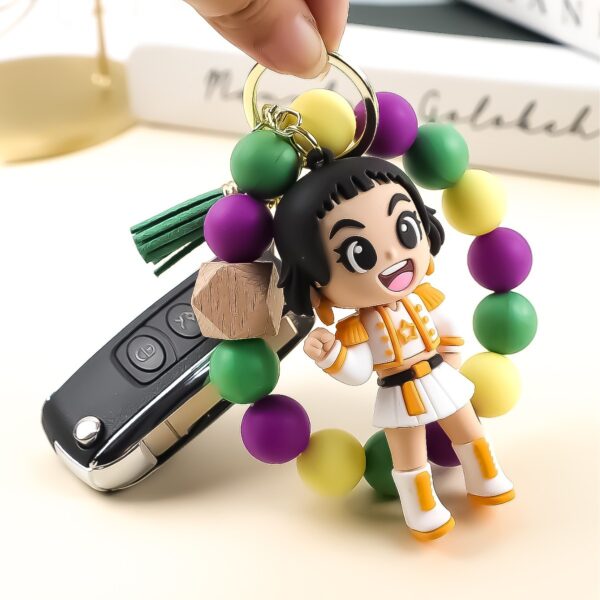 Wholesale Silicone Beaded Keychain Cartoon Bag Pendant Anime Charm OLY Exclusive