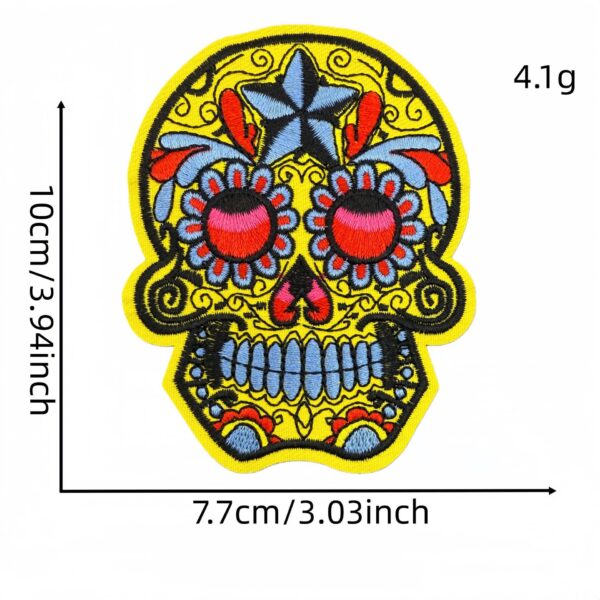 O1CN01RoM2JB1dFOvNVcCaS_2218002733706-0-cib Wholesale Cartoon Punk Skull Embroidery Cloth Patch